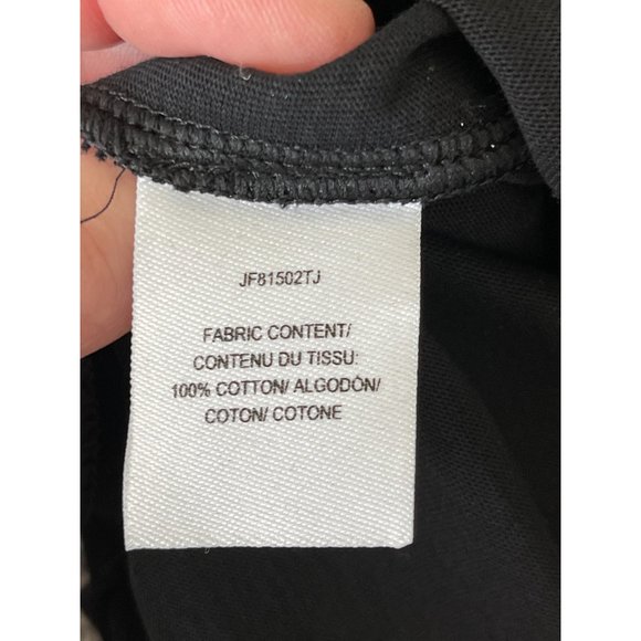 Derek Lam‎ Denim Ruffle Crew Neck Tee Mini Dress Black Size Small $295 - Picture 7 of 8